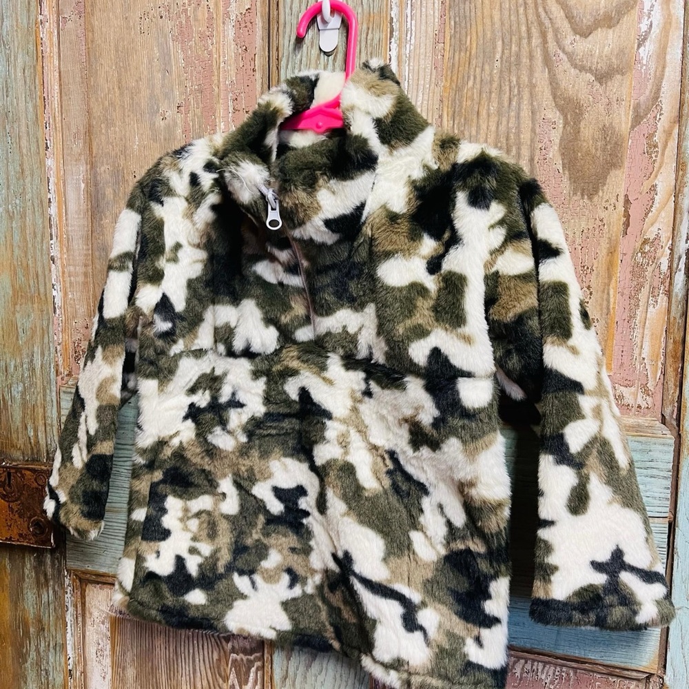 Kids unisex Sherpa Camo jacket